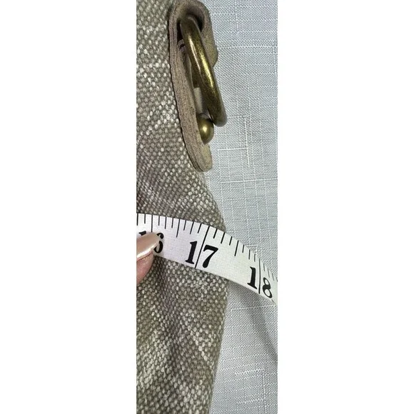 Ed Hardy Fringe Studded Purse Suede Leather Canvas Embroidered Boho Western - Picture 16 of 16